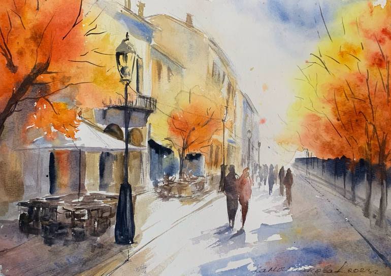 Print of Impressionism Landscape Paintings by Daria Kamishanova