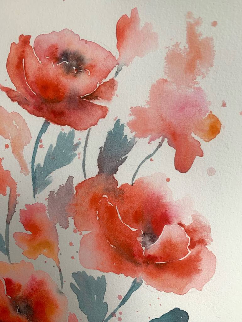 Original Impressionism Floral Painting by Daria Kamishanova