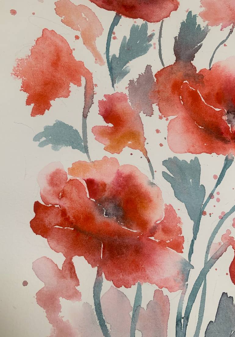 Original Impressionism Floral Painting by Daria Kamishanova