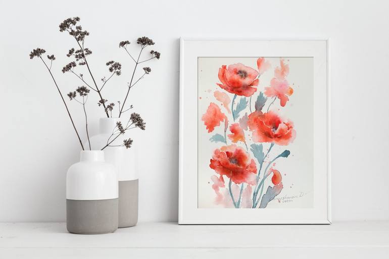 Original Impressionism Floral Painting by Daria Kamishanova