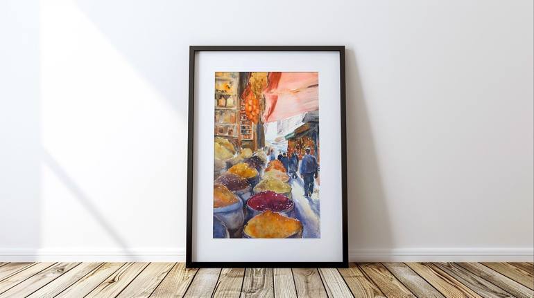 Original Impressionism Cities Painting by Daria Kamishanova