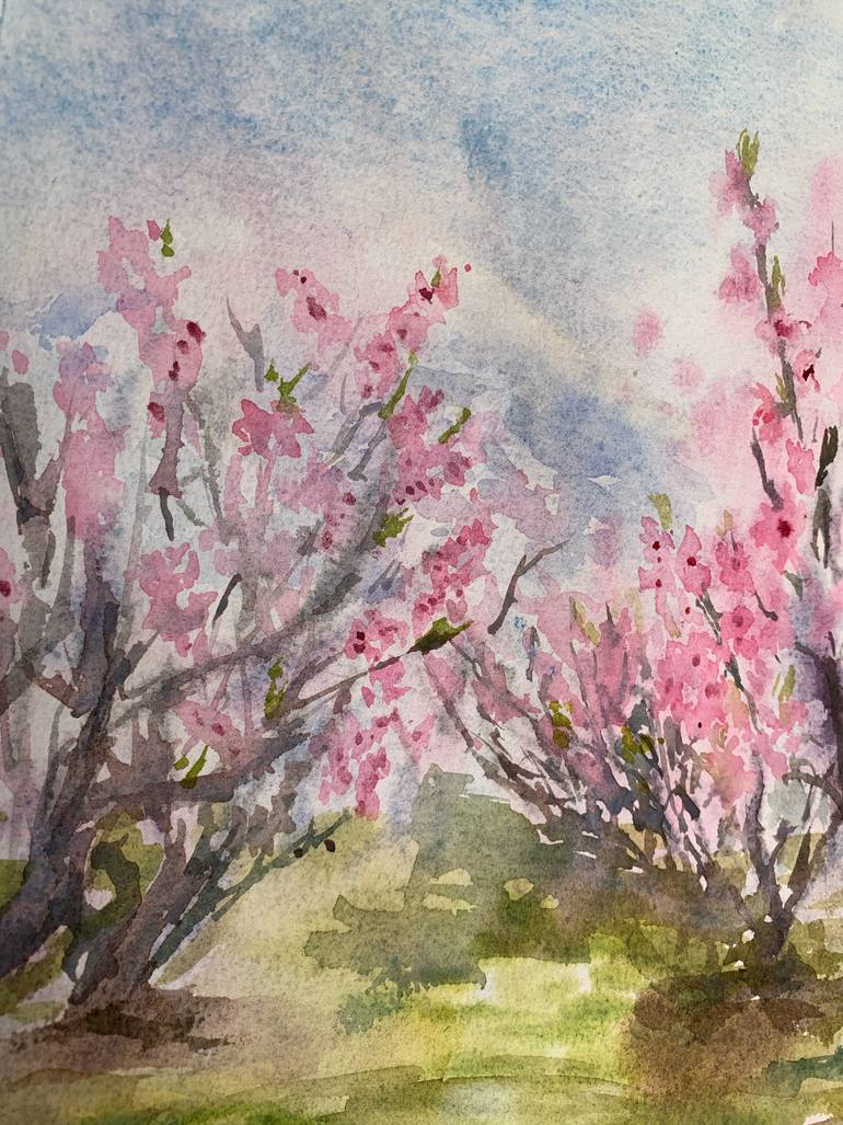 Original Impressionism Landscape Painting by Daria Kamishanova