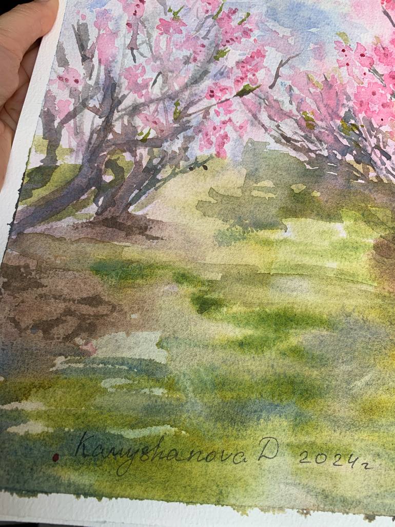 Original Impressionism Landscape Painting by Daria Kamishanova