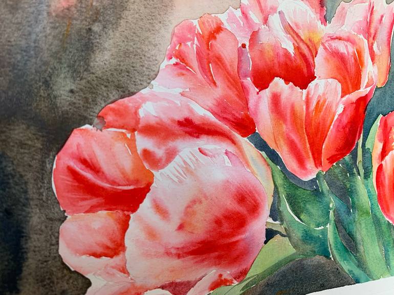 Original Floral Painting by Daria Kamishanova