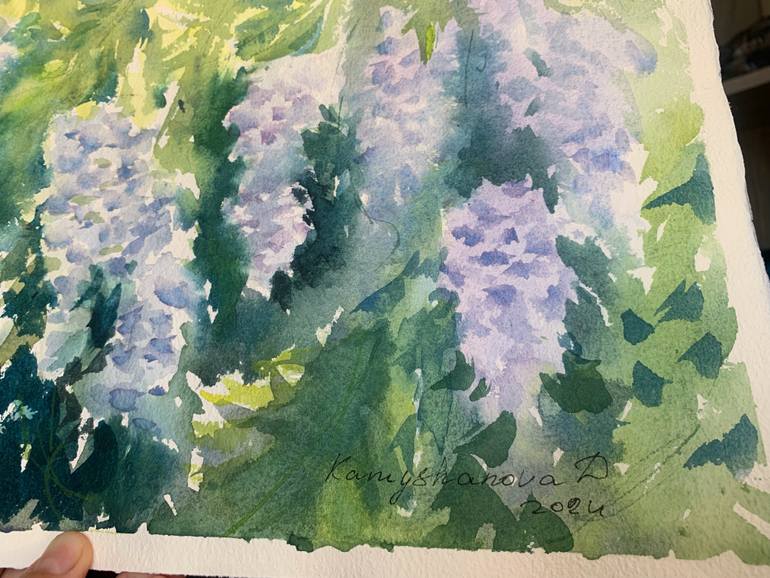 Original Impressionism Floral Painting by Daria Kamishanova