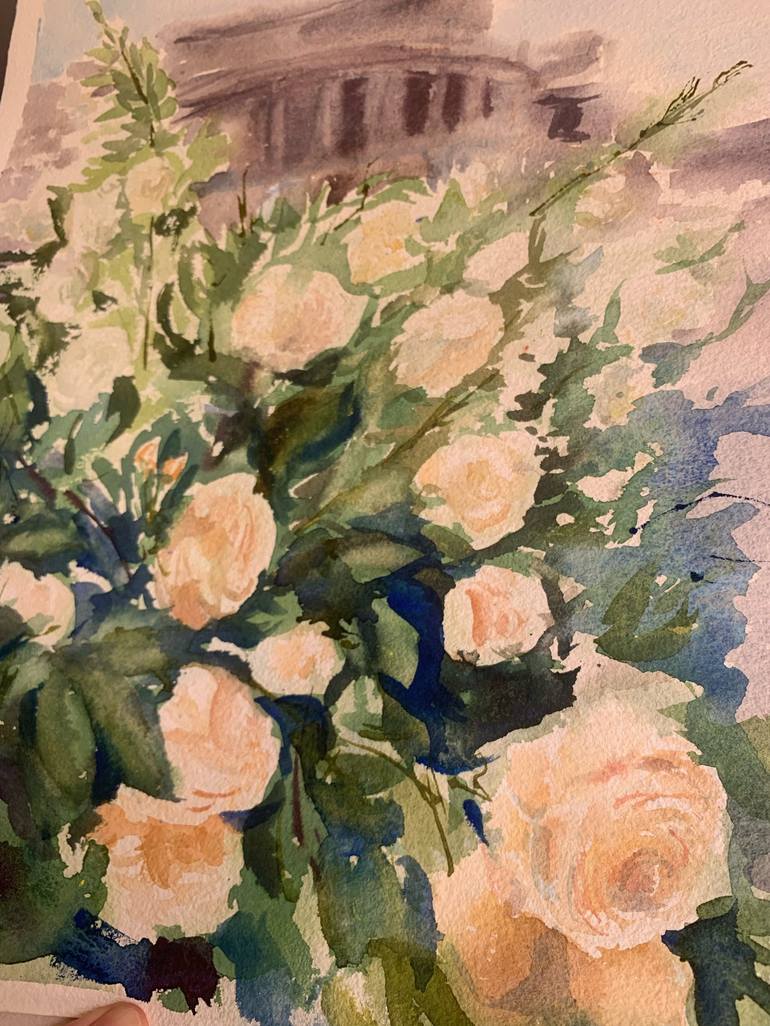 Original Impressionism Floral Painting by Daria Kamishanova