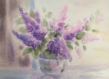 Original Impressionism Floral Painting by Daria Kamishanova