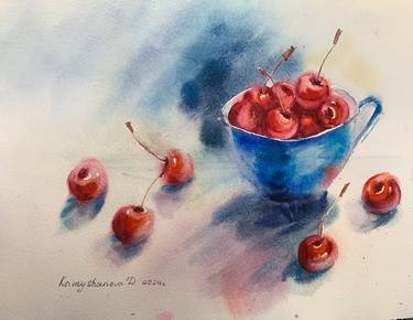 Original Impressionism Food & Drink Paintings by Daria Kamishanova