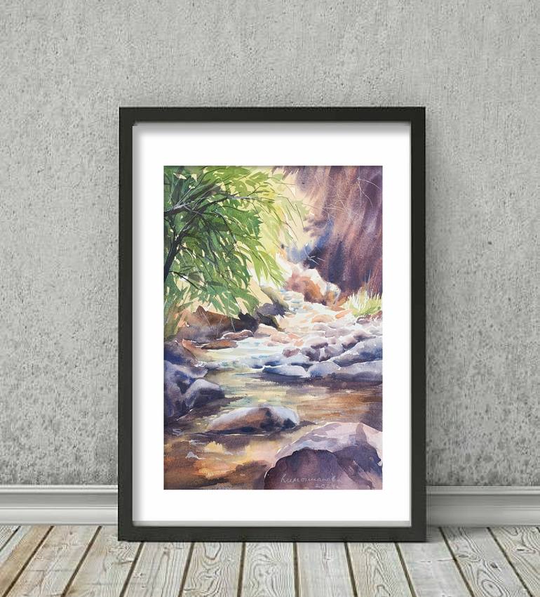 Original Impressionism Landscape Painting by Daria Kamishanova