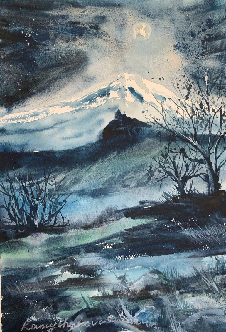 Print of Impressionism Landscape Paintings by Daria Kamishanova