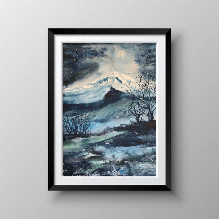 Original Impressionism Landscape Painting by Daria Kamishanova