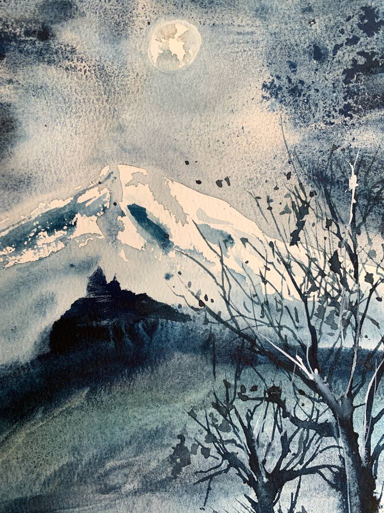 Original Impressionism Landscape Painting by Daria Kamishanova