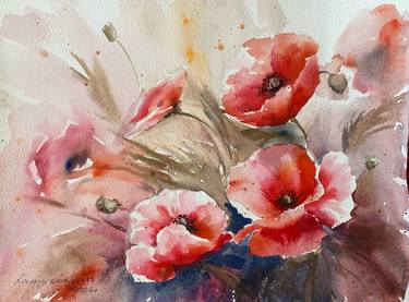 Original Impressionism Floral Paintings by Daria Kamishanova