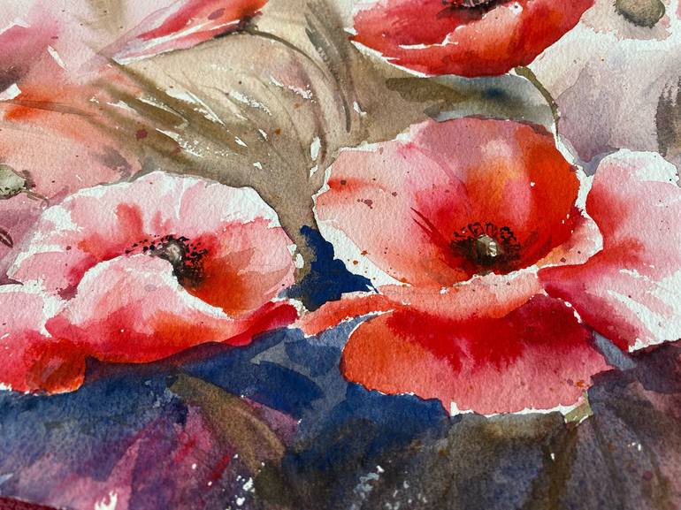 Original Impressionism Floral Painting by Daria Kamishanova