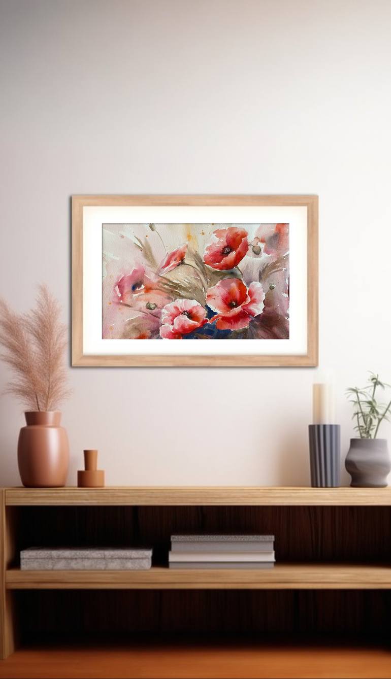 Original Impressionism Floral Painting by Daria Kamishanova