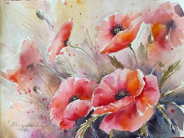 Original Impressionism Floral Paintings by Daria Kamishanova