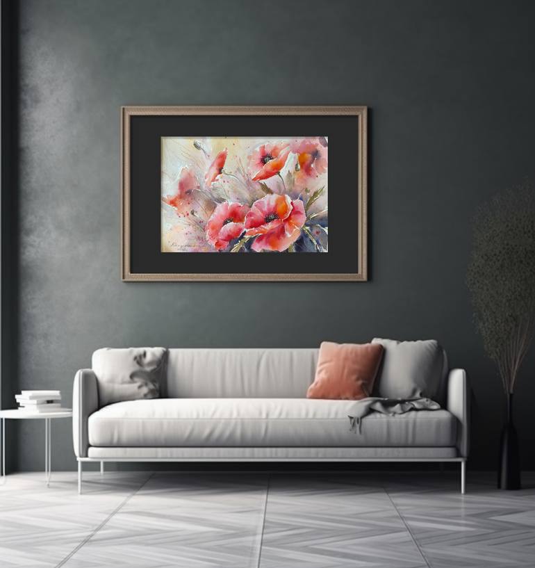 Original Impressionism Floral Painting by Daria Kamishanova
