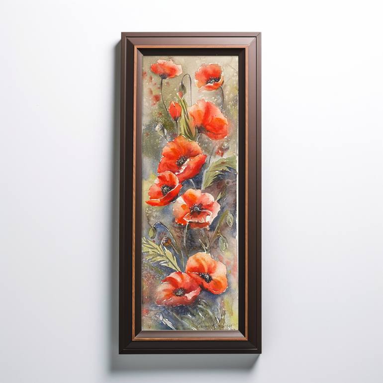 Original Impressionism Floral Painting by Daria Kamishanova