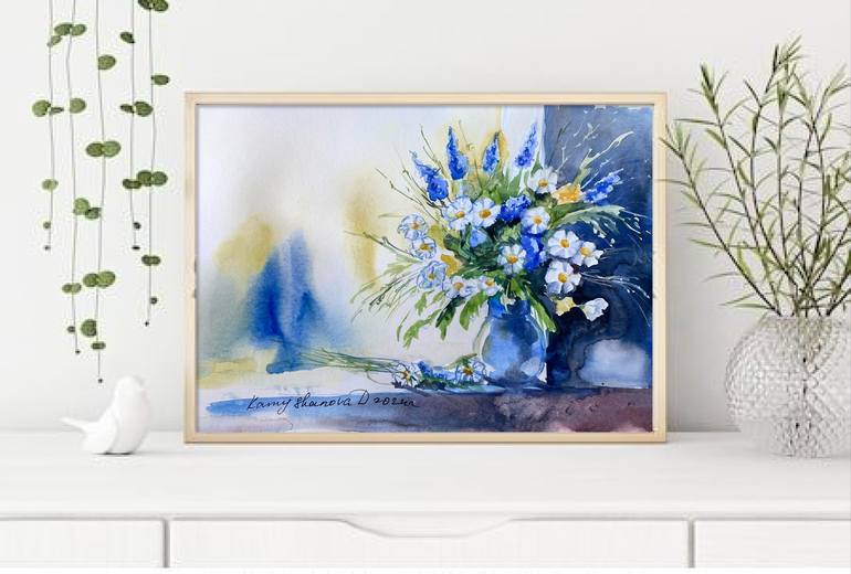 Original Impressionism Floral Painting by Daria Kamishanova