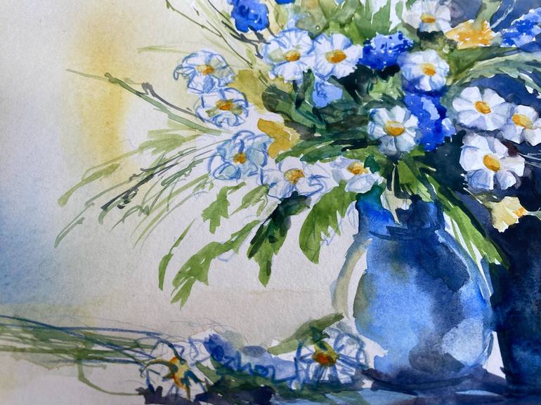 Original Impressionism Floral Painting by Daria Kamishanova