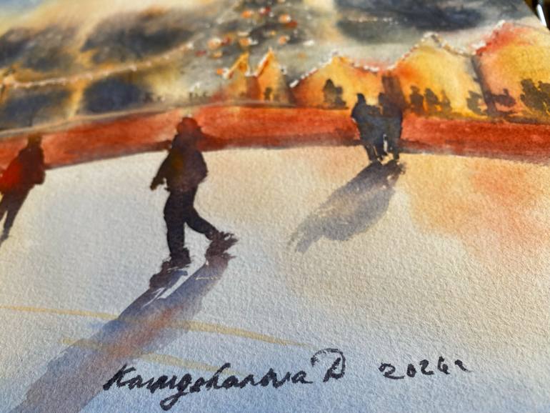 Original Impressionism People Painting by Daria Kamishanova