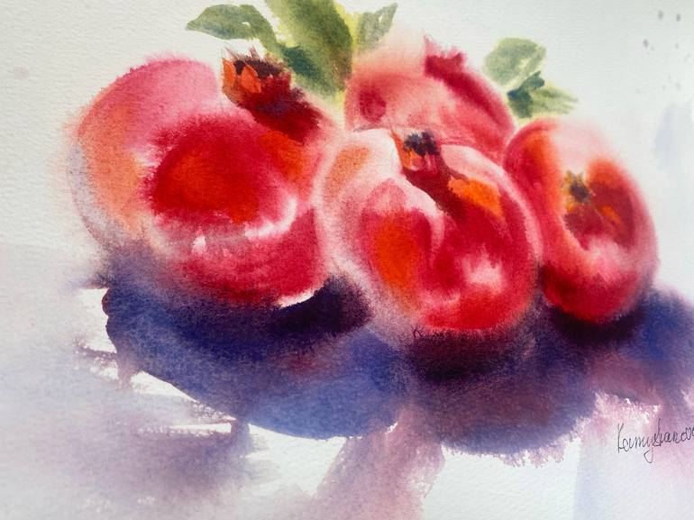 Original Impressionism Food & Drink Painting by Daria Kamishanova