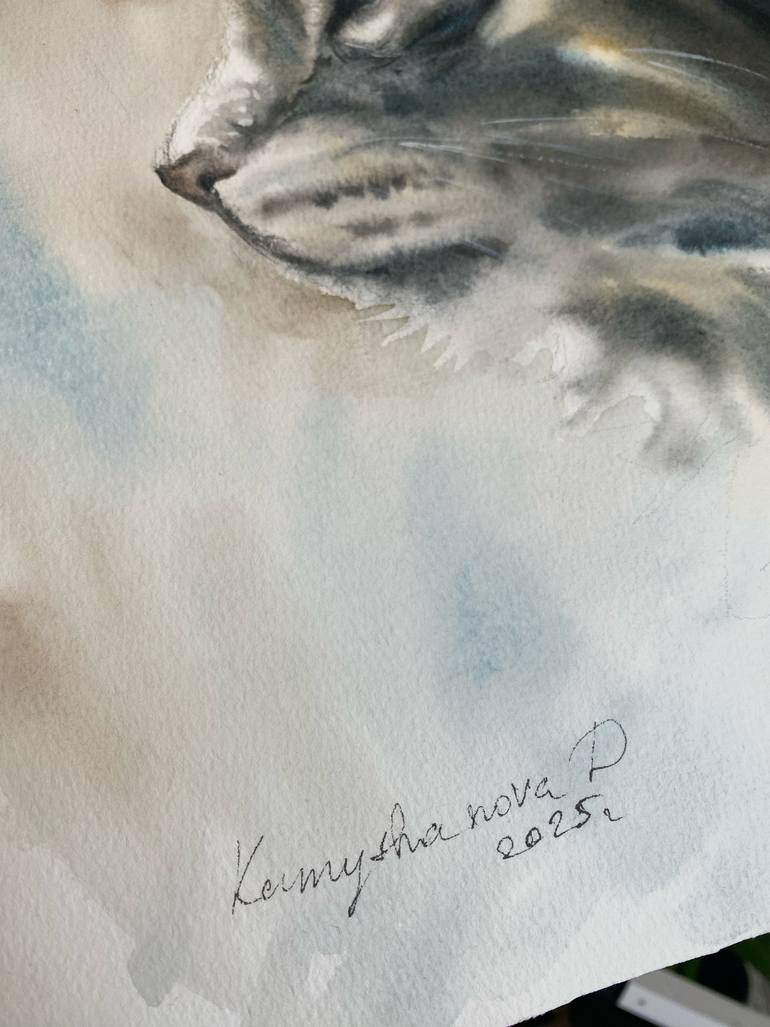 Original Impressionism Animal Painting by Daria Kamishanova