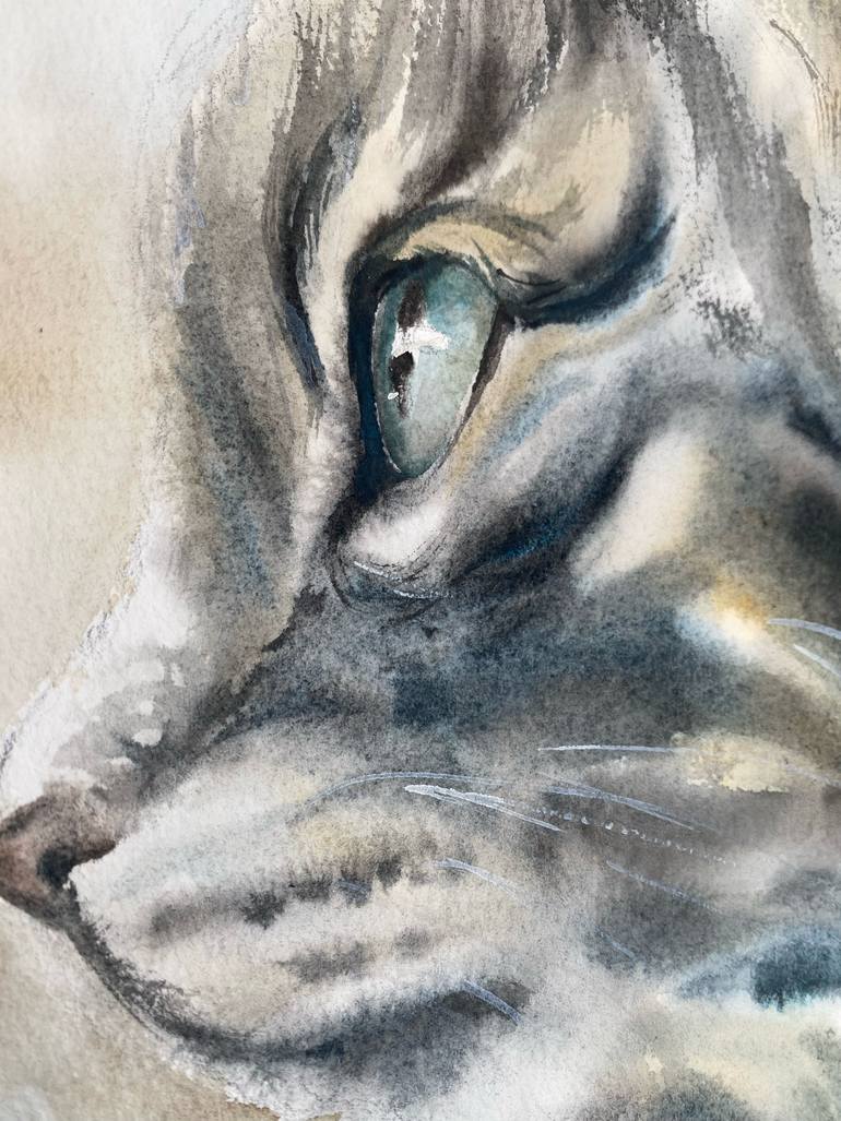 Original Impressionism Animal Painting by Daria Kamishanova