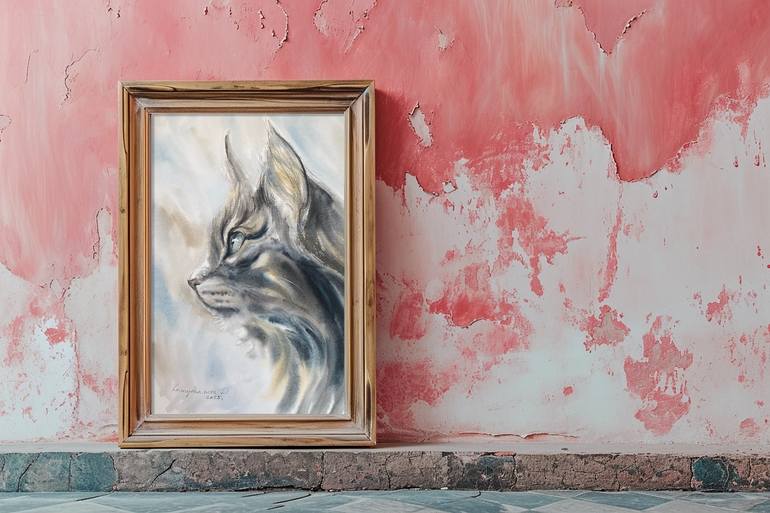 Original Impressionism Animal Painting by Daria Kamishanova