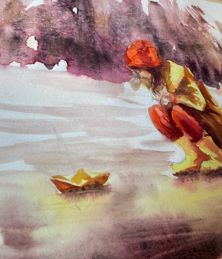 Original Impressionism People Painting by Daria Kamishanova