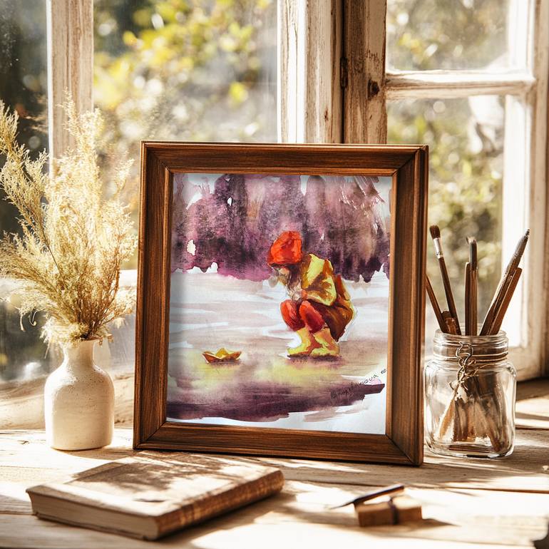 Original Impressionism People Painting by Daria Kamishanova