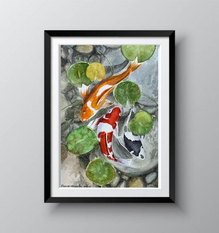 Original Realism Fish Drawing by Daria Kamishanova