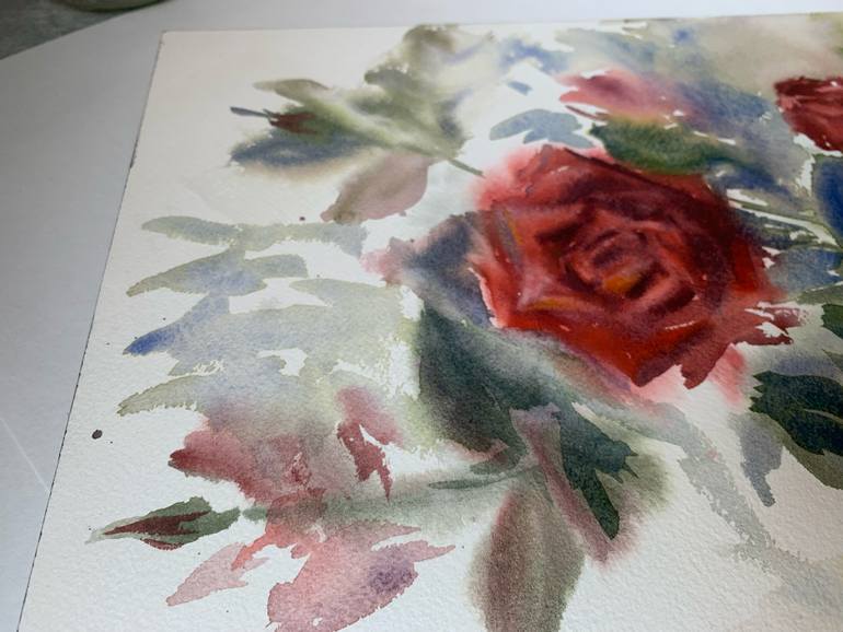 Original Expressionism Floral Painting by Daria Kamishanova