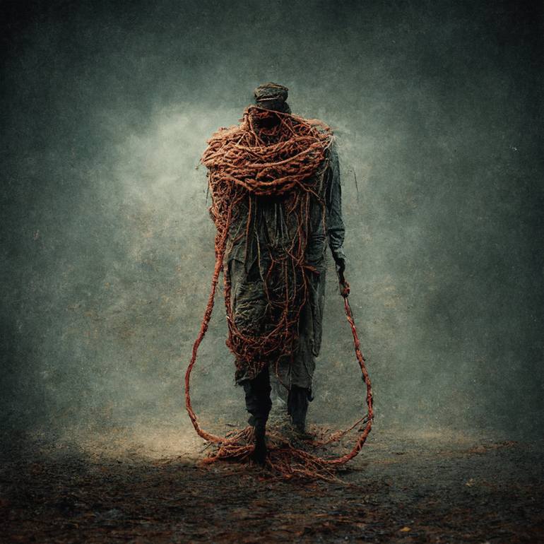 The Rope Man Painting by Dorian Sabo