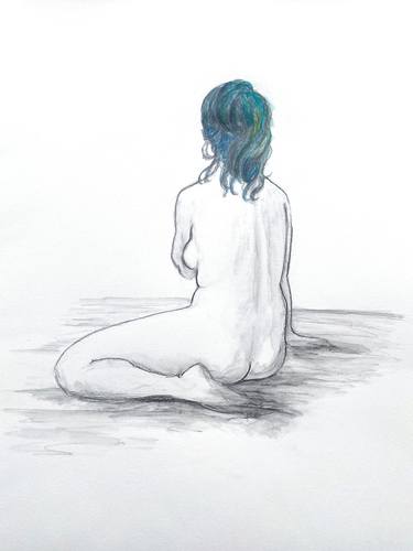 Original Figurative Nude Drawings by C Kairns