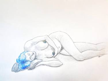 Original Figurative Nude Drawings by C Kairns