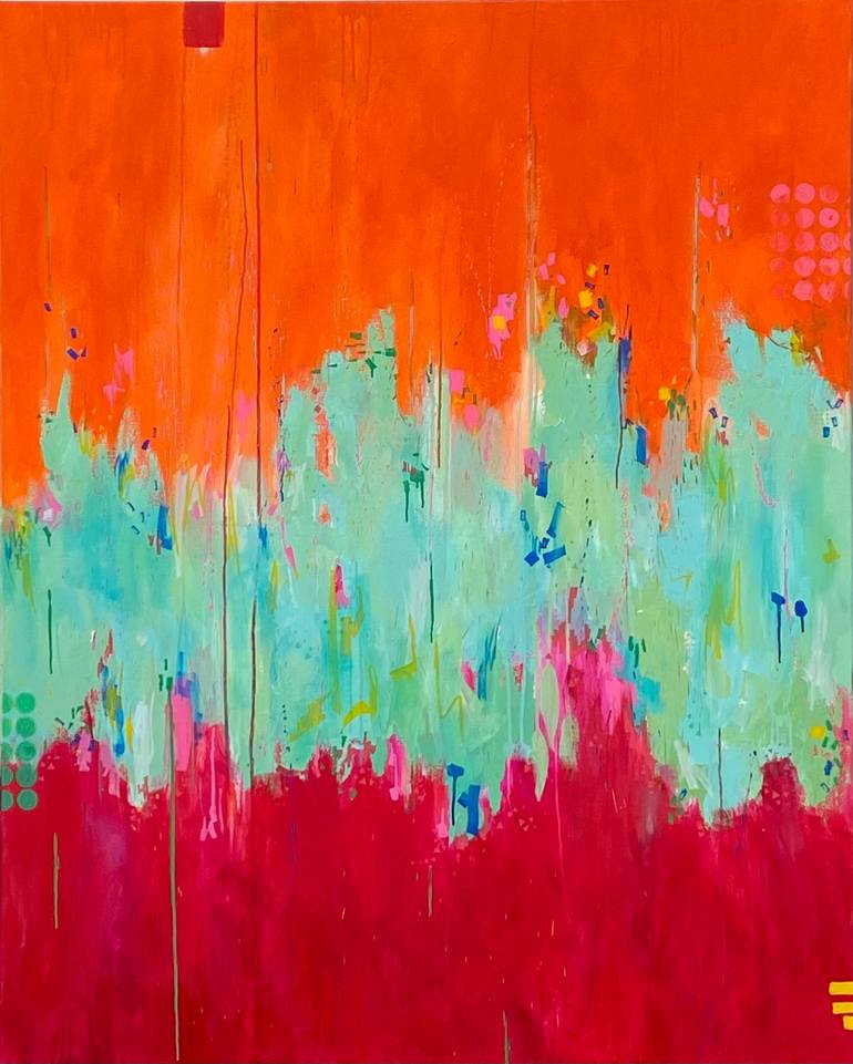 Original Abstract Expressionism Abstract Painting by Shveta Maini