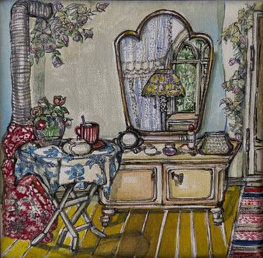 Print of Interiors Paintings by Inga Gabashvili