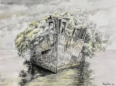 Original Conceptual Boat Drawings by Kathy Park