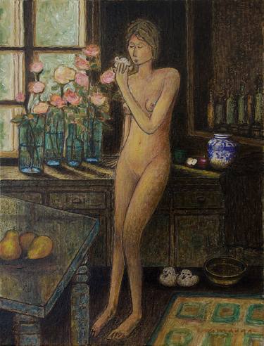 STANDING FEMALE NUDE IN THE KITCHEN thumb