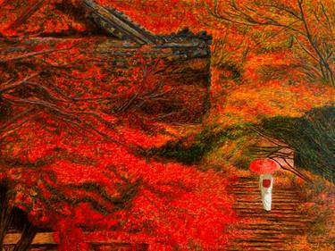 AUTUMN EVENING UNDER JAPANESE MAPLE thumb