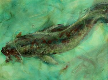 Original Expressionism Fish Paintings by Fabienne Monestier