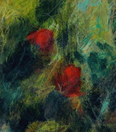 Original Abstract Expressionism Floral Paintings by Fabienne Monestier