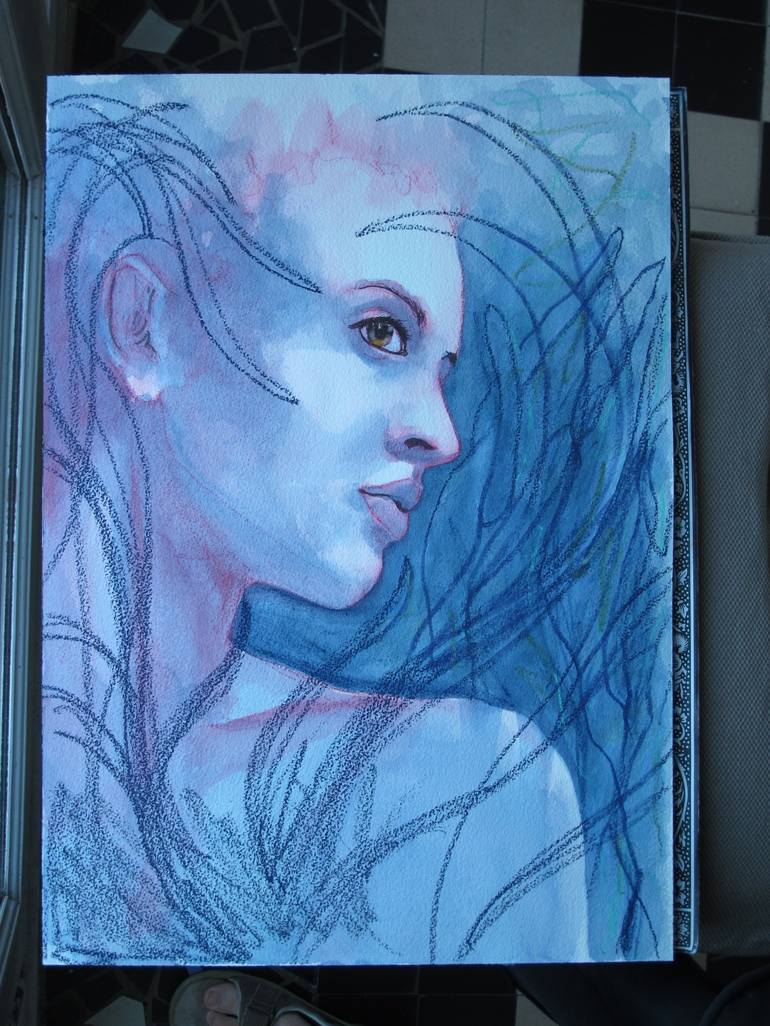 Original Figurative Other Painting by Fabienne Monestier