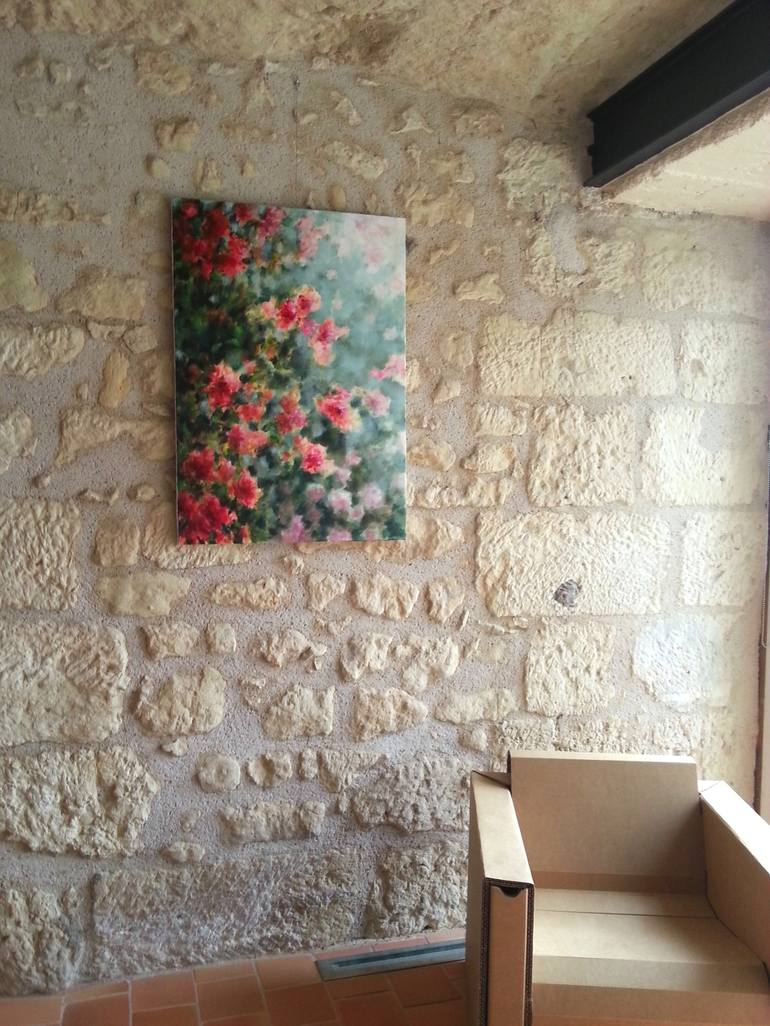 Original Abstract Floral Painting by Fabienne Monestier