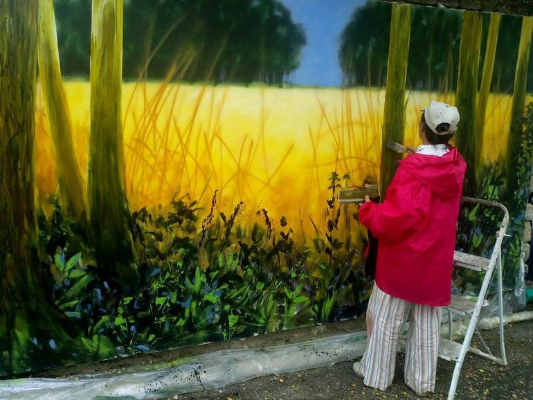 Original Figurative Landscape Painting by Fabienne Monestier