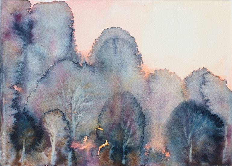 abstract watercolor landscape