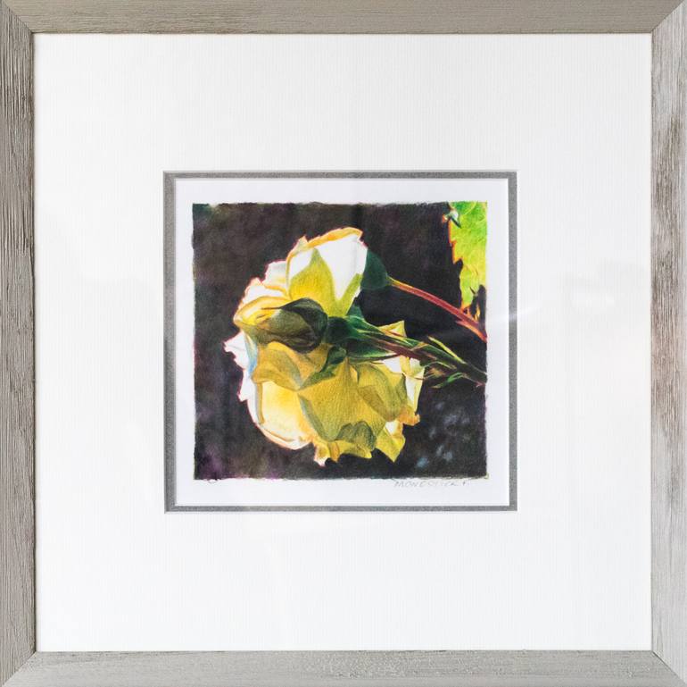 Original Figurative Floral Drawing by Fabienne Monestier