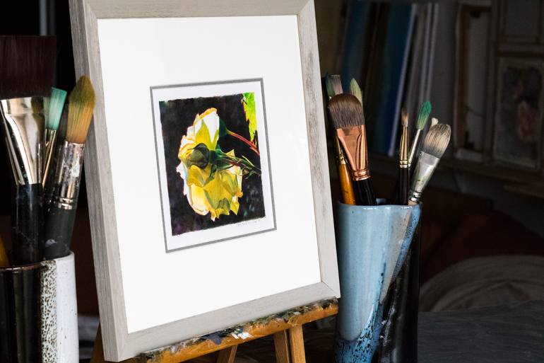 Original Figurative Floral Drawing by Fabienne Monestier