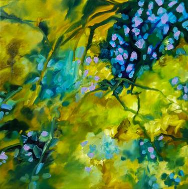 Original Abstract Floral Paintings by Fabienne Monestier